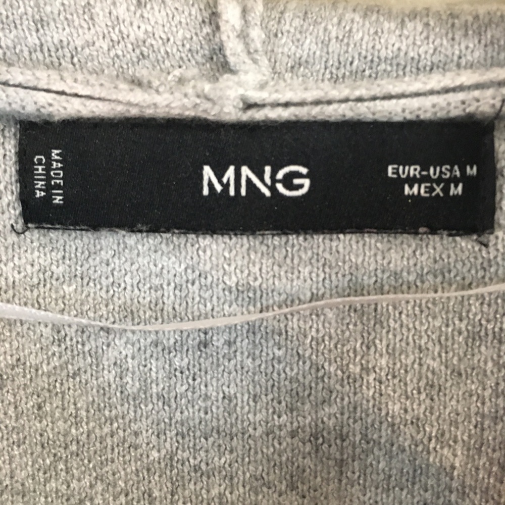 Mango Hoodie Sweatshirt Sweater Medium Gray - Picture 4 of 8